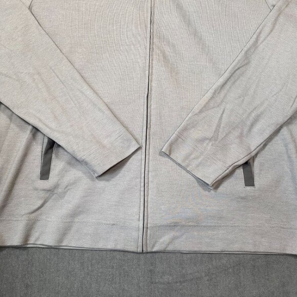 Alfani Slim Fit Full-Zip Gray Sweater Jacket With Contrast Accents Mens  XXL - Picture 2 of 9